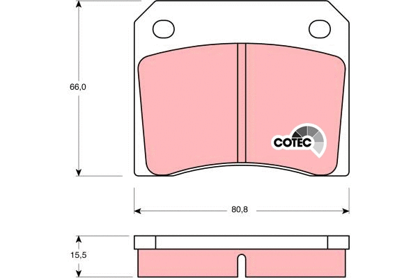 Brake Pad Set, disc brake (GDB557)