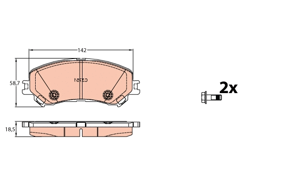 Brake Pad Set, disc brake (GDB2152)