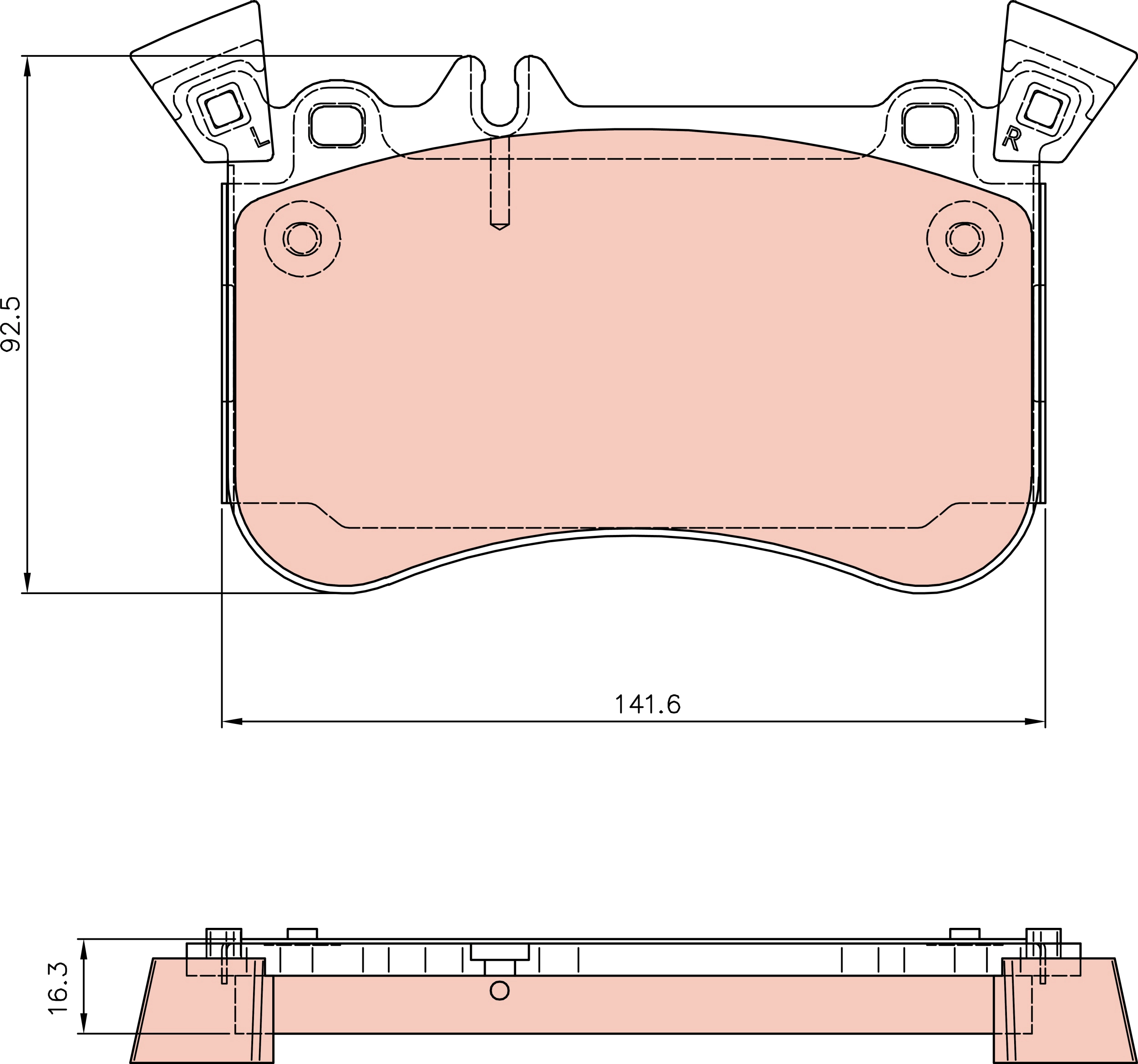 Brake Pad Set, disc brake (GDB8091)