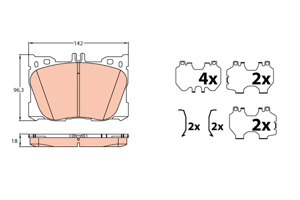 Brake Pad Set, disc brake (GDB2150)