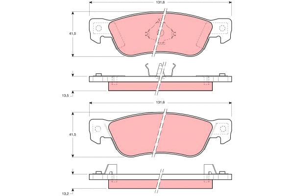 Brake Pad Set, disc brake (GDB768)