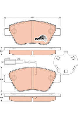 Brake Pad Set, disc brake (GDB1891)