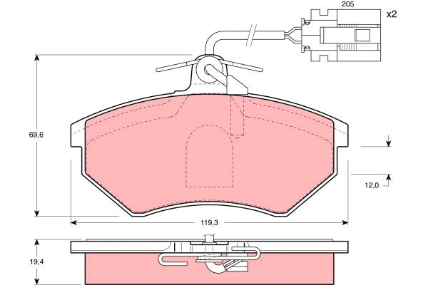 Brake Pad Set, disc brake (GDB1057)