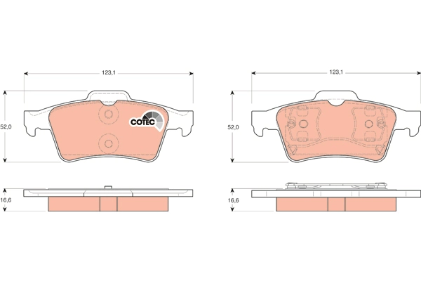 Brake Pad Set, disc brake (GDB1469DT)