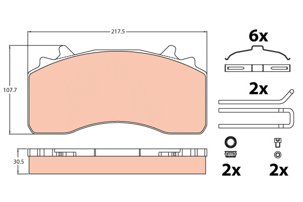 Brake Pad Set, disc brake (GDB5114)