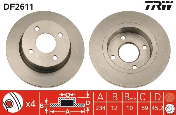 Brake Disc (DF2611)