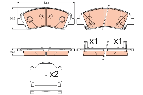 Brake Pad Set, disc brake (GDB3618)