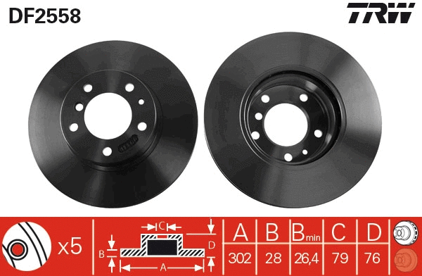 Brake Disc (DF2558)