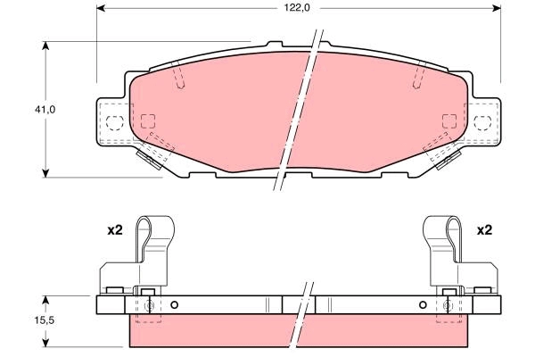 Brake Pad Set, disc brake (GDB1185AT)