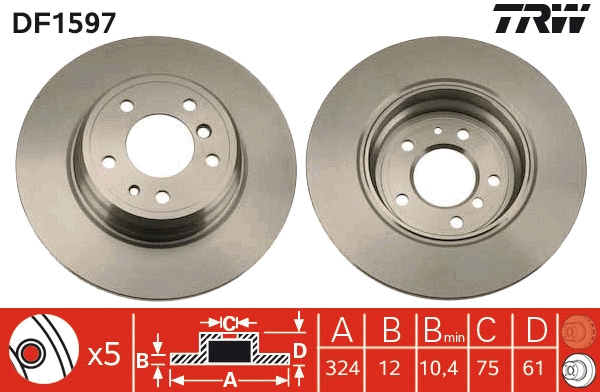 Brake Disc (DF1597)