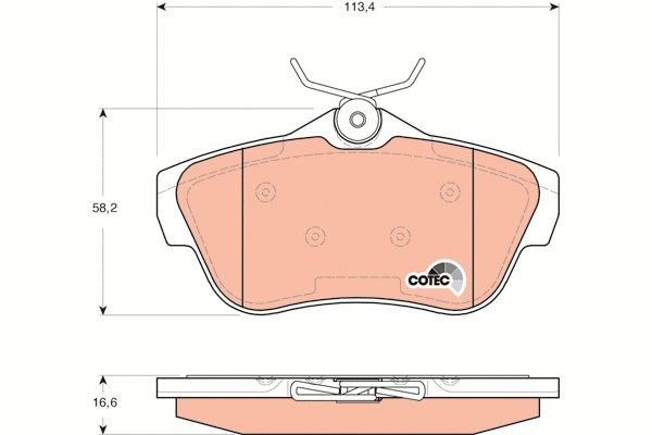 Brake Pad Set, disc brake (GDB1740)