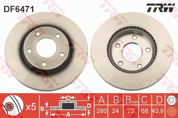 Brake Disc (DF6471)