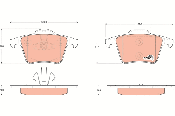 Brake Pad Set, disc brake (GDB1566)