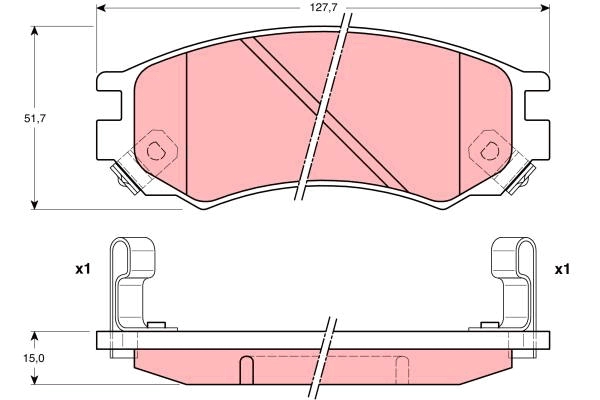 Brake Pad Set, disc brake (GDB1175DT)