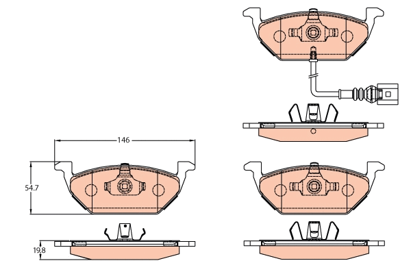 Brake Pad Set, disc brake (GDB2108)