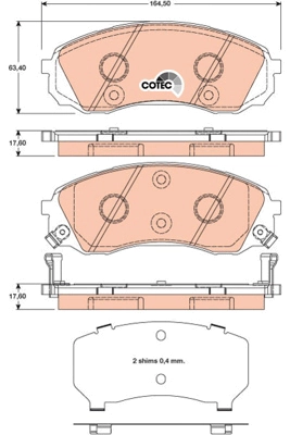 Brake Pad Set, disc brake (GDB3448DT)