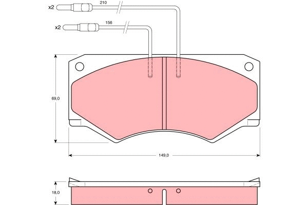 Brake Pad Set, disc brake (GDB389)