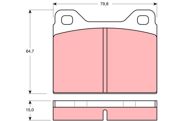 Brake Pad Set, disc brake (GDB131)