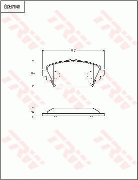 Brake Pad Set, disc brake (GDB7040)