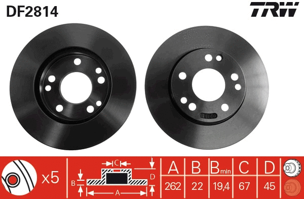 Brake Disc (DF2814)