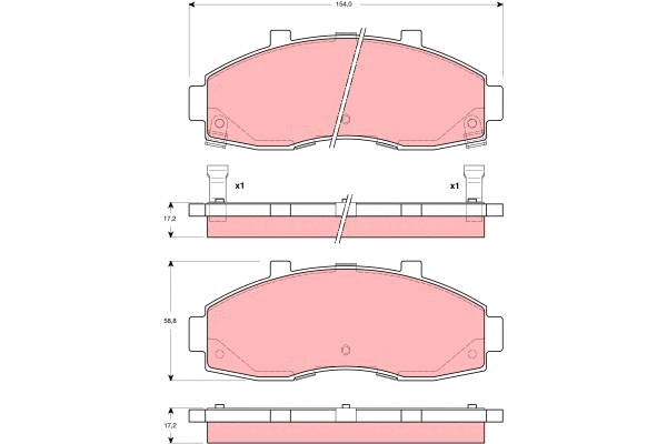 Brake Pad Set, disc brake (GDB3263)