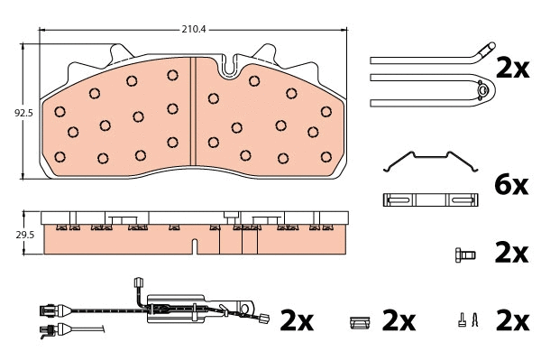 Brake Pad Set, disc brake (GDB5095)
