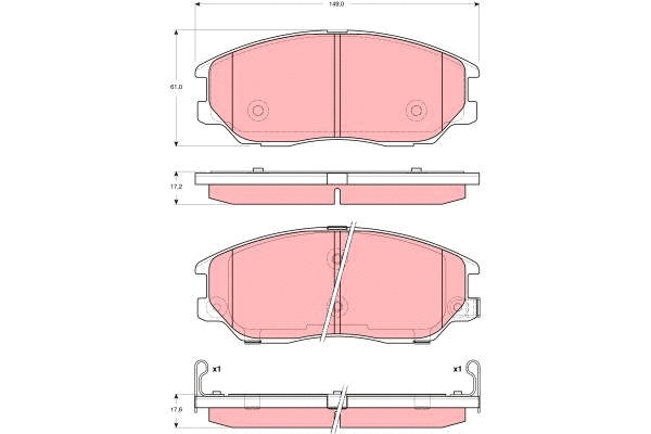 Brake Pad Set, disc brake (GDB3360)