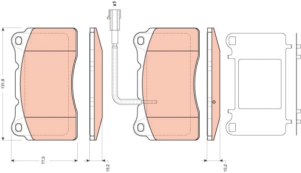 Brake Pad Set, disc brake (GDB1645)