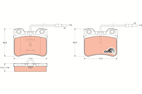 Brake Pad Set, disc brake (GDB906)