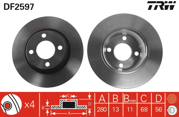 Brake Disc (DF2597)