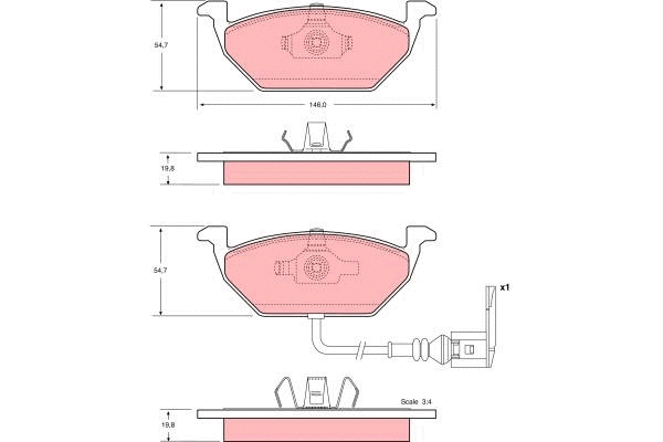 Brake Pad Set, disc brake (GDB1397)