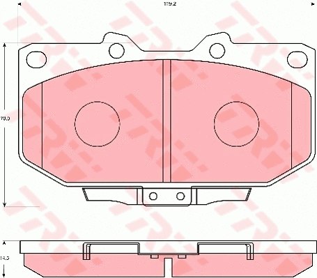Brake Pad Set, disc brake (GDB7038)