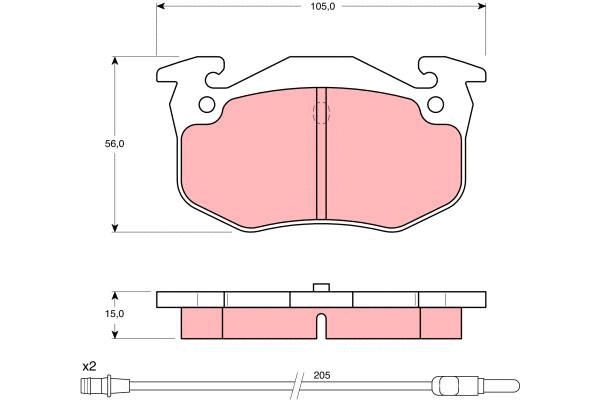 Brake Pad Set, disc brake (GDB1120)