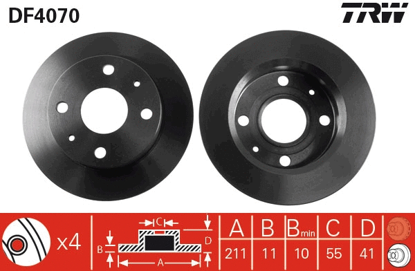Brake Disc (DF4070)