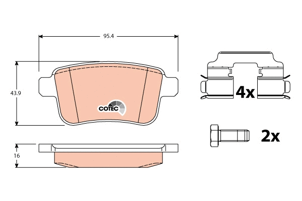 Brake Pad Set, disc brake (GDB1786)