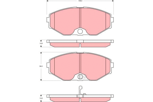 Brake Pad Set, disc brake (GDB3273)