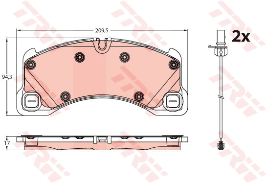 Brake Pad Set, disc brake (GDB2243)