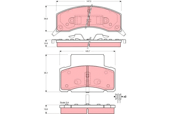 Brake Pad Set, disc brake (GDB4066)