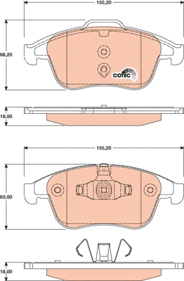Brake Pad Set, disc brake (GDB1790)