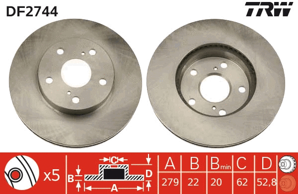 Brake Disc (DF2744)