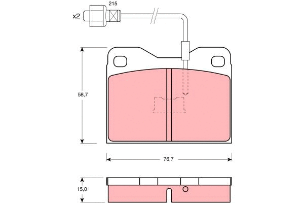 Brake Pad Set, disc brake (GDB269)