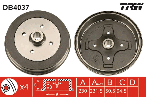 Brake Drum (DB4037)