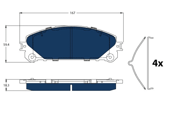 Brake Pad Set, disc brake (GDB3484BTE)