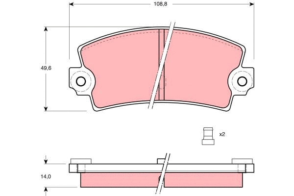 Brake Pad Set, disc brake (GDB149)
