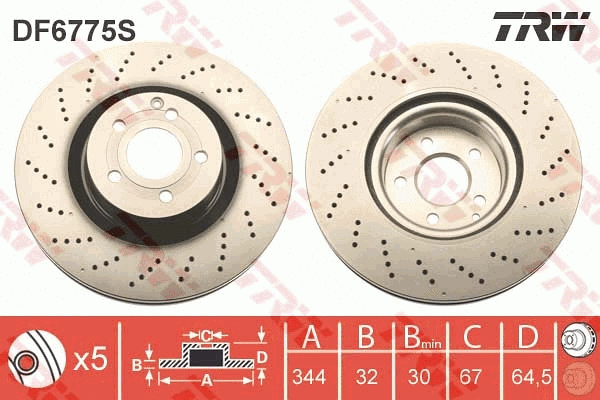 Brake Disc (DF6775S)