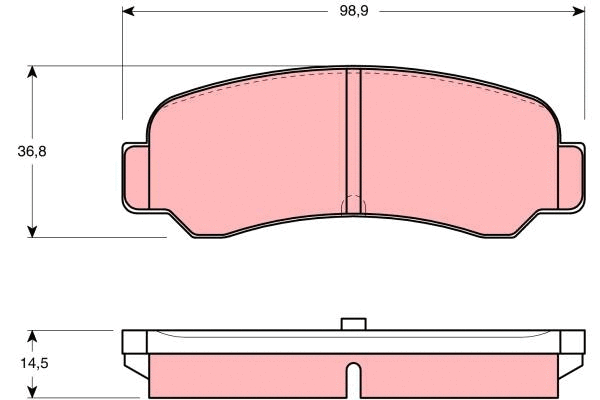 Brake Pad Set, disc brake (GDB946)