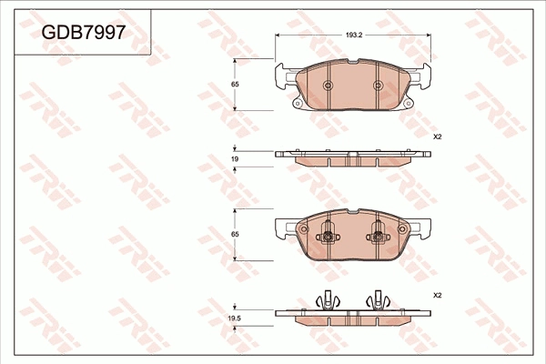Brake Pad Set, disc brake (GDB7997AT)