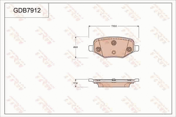 Brake Pad Set, disc brake (GDB7912)