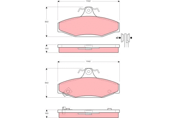 Brake Pad Set, disc brake (GDB4088)