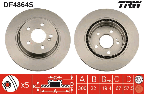 Brake Disc (DF4864S)